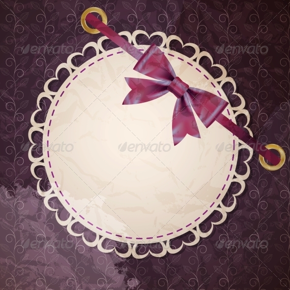 GraphicRiver Vector Greeting Card with Frame and Bow 4086192 GraphicRiver Vector Greeting Card with Frame and Bow 4086192