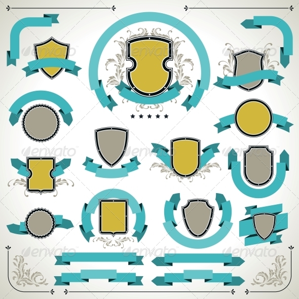 GraphicRiver Vintage Labels Shields and Ribbons 4101255 GraphicRiver Vintage Labels Shields and Ribbons 4101255