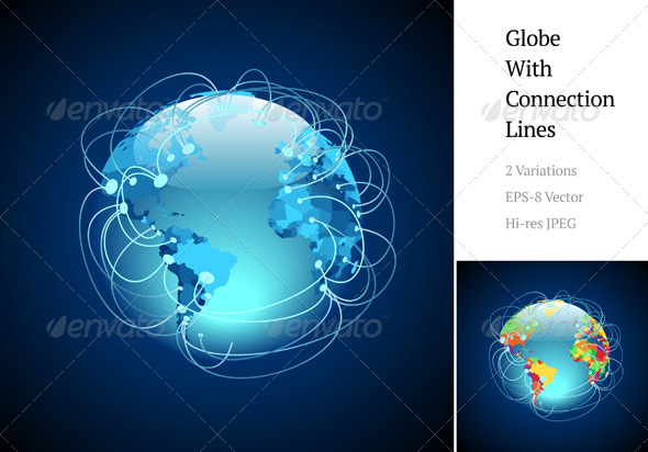 GraphicRiver Globe With Connections 4107568 GraphicRiver Globe With Connections 4107568