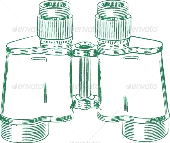 GraphicRiver Vintage Binocular Technical Drawing 4110770 GraphicRiver Vintage Binocular Technical Drawing 4110770