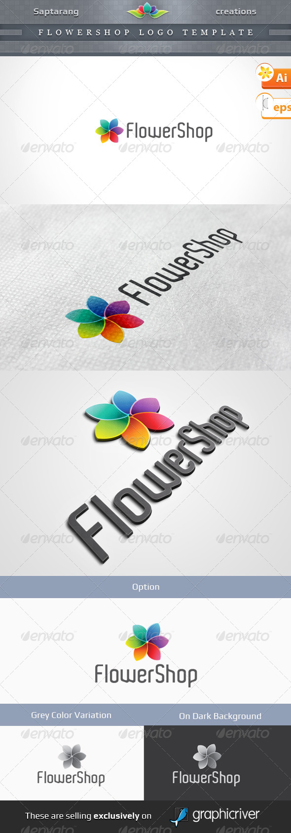 GraphicRiver Flowershop Logo Template 4112191 GraphicRiver Flowershop Logo Template 4112191
