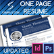 One Page Resume One Page Resume - GraphicRiver Item for Sale