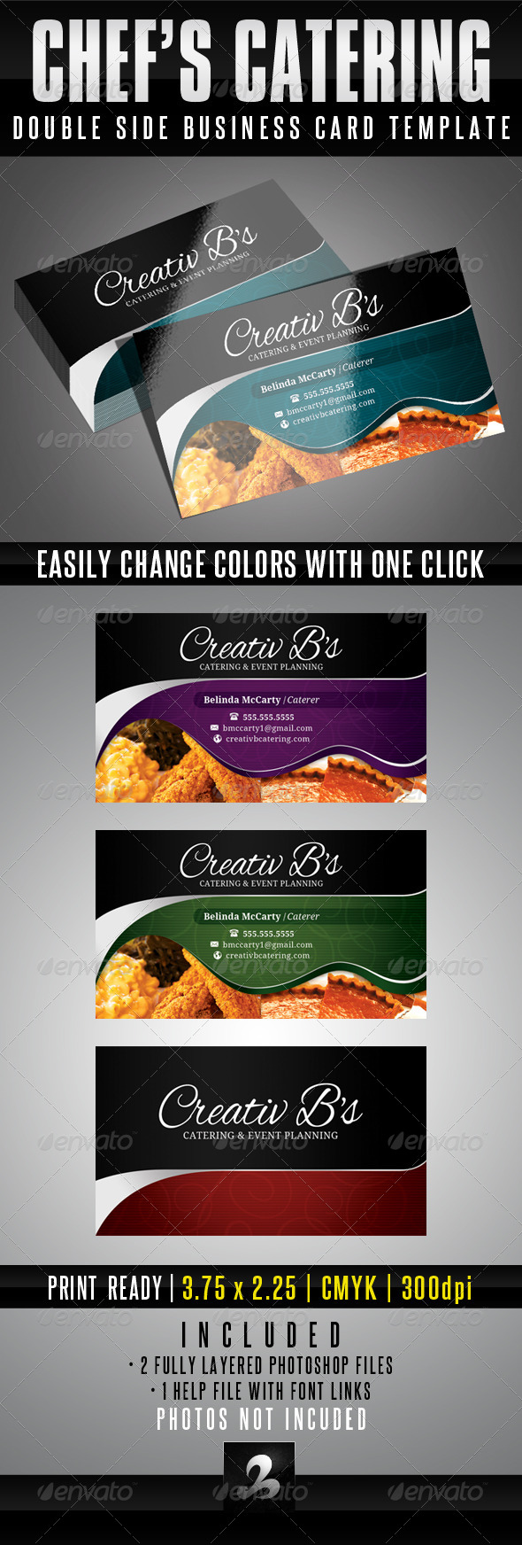 GraphicRiver Chef s Catering Business Card Templates 3953895 GraphicRiver Chef s Catering Business Card Templates 3953895