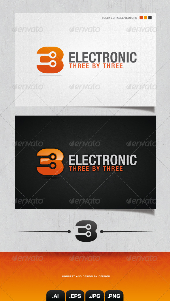 GraphicRiver Electronic Three By Three Logo 4053368 GraphicRiver Electronic Three By Three Logo 4053368