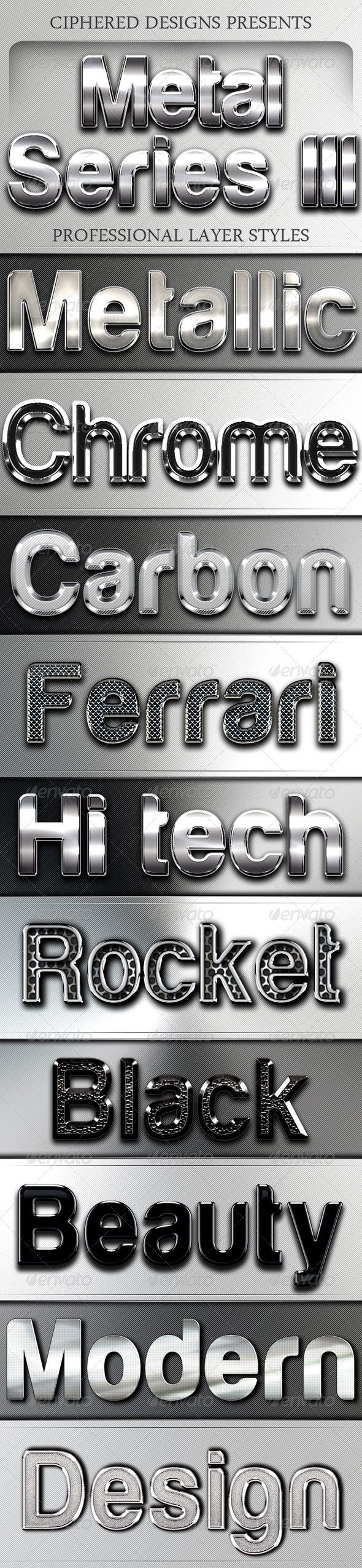 GraphicRiver Metal Series III Professional Layer Styles 4125491 GraphicRiver Metal Series III Professional Layer Styles 4125491