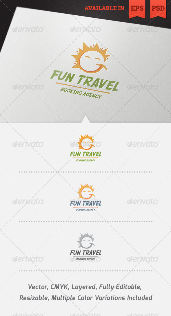 GraphicRiver Fun Travel Logo Template V2 4058072 GraphicRiver Fun Travel Logo Template V2 4058072