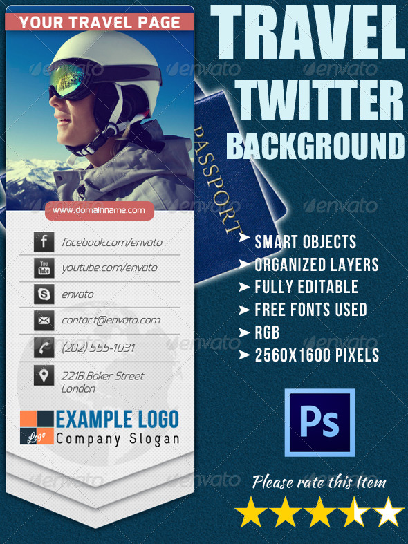 GraphicRiver Twitter Background for Travel Company 3981908 GraphicRiver Twitter Background for Travel Company 3981908