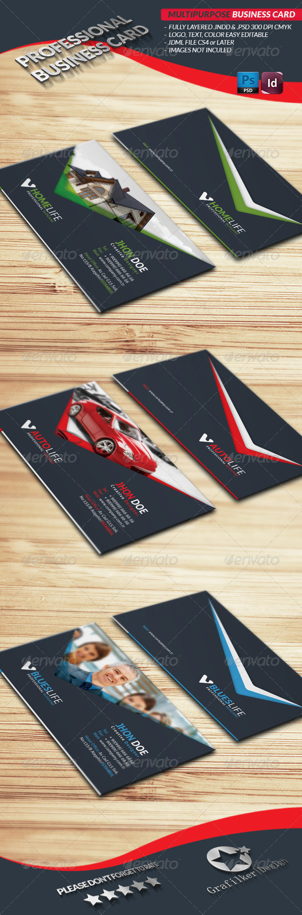 GraphicRiver Multipurpose Business Card 4030109 GraphicRiver Multipurpose Business Card 4030109