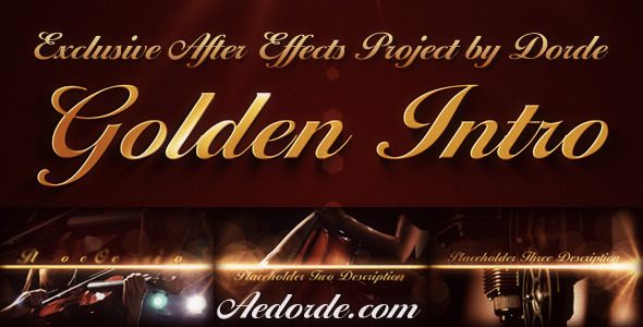 After Effects Project - VideoHive Golden Intro 459748 After Effects Project - VideoHive Golden Intro 459748
