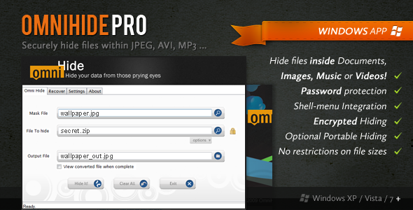 CodeCanyon OmniHide Hide files inside Images Music & Videos 473735 CodeCanyon OmniHide Hide files inside Images Music & Videos 473735