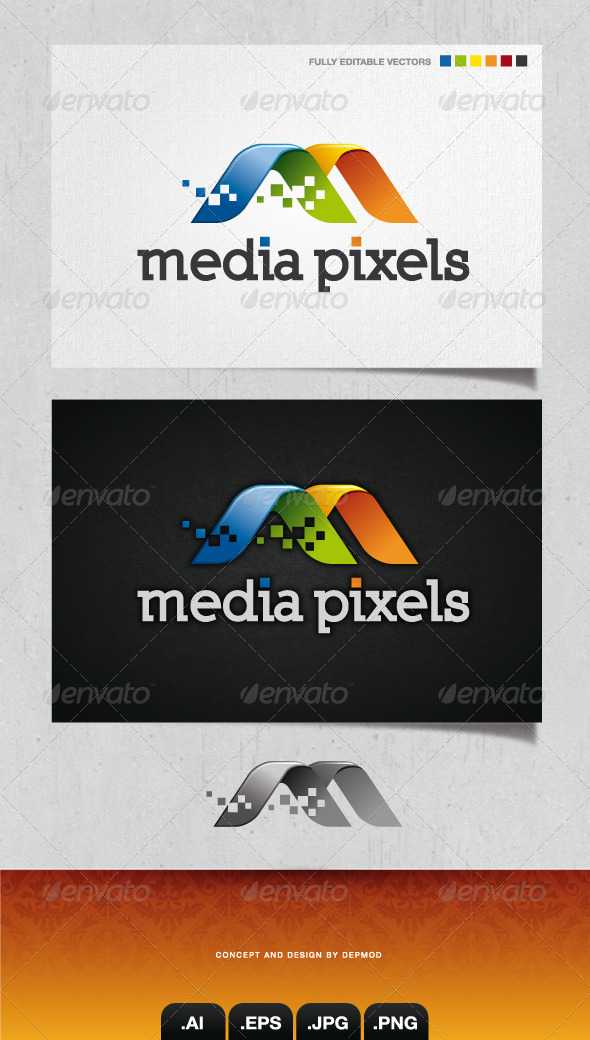 GraphicRiver Media Pixels Logo 4286527