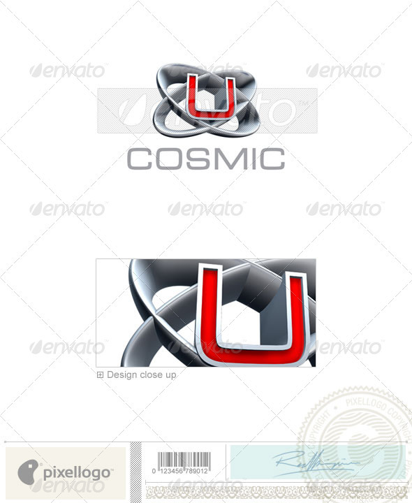 GraphicRiver U Logo 3D-348-U 496503 GraphicRiver U Logo 3D-348-U 496503