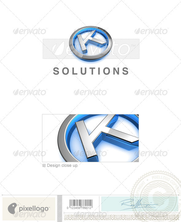 GraphicRiver K Logo 3D-683-K 496609 GraphicRiver K Logo 3D-683-K 496609
