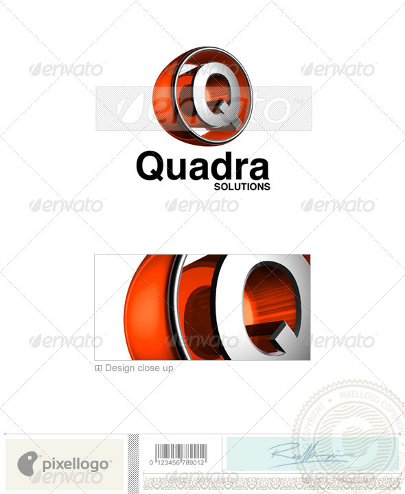 GraphicRiver Q Logo 3D-438-Q 496624 GraphicRiver Q Logo 3D-438-Q 496624