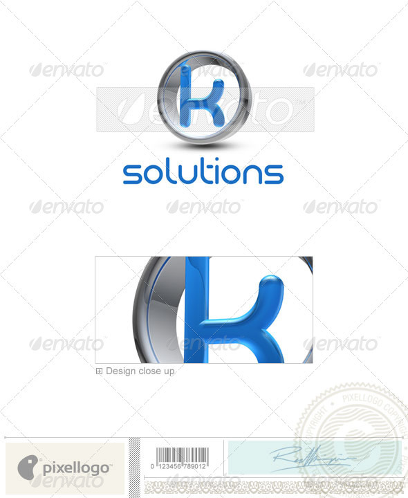 GraphicRiver K Logo 3D-288-K 496650 GraphicRiver K Logo 3D-288-K 496650