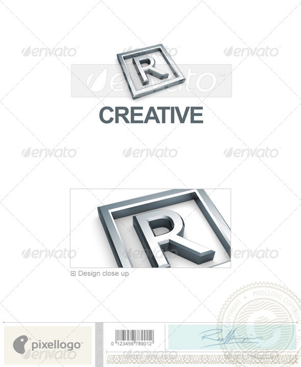 GraphicRiver R Logo 3D-295-R 496662 GraphicRiver R Logo 3D-295-R 496662
