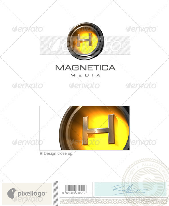 GraphicRiver H Logo 3D-238-H 496681 GraphicRiver H Logo 3D-238-H 496681