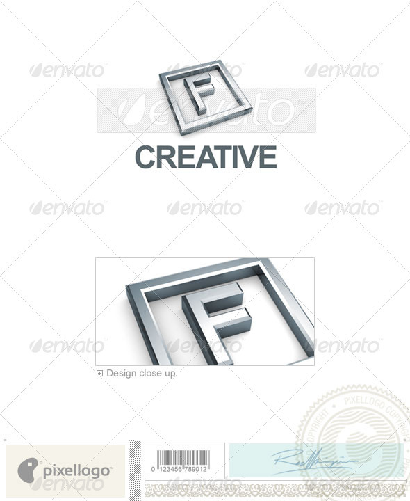 GraphicRiver F Logo 3D-295-F 496738 GraphicRiver F Logo 3D-295-F 496738