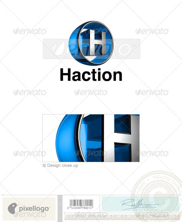 GraphicRiver H Logo 3D-438-H 496762 GraphicRiver H Logo 3D-438-H 496762