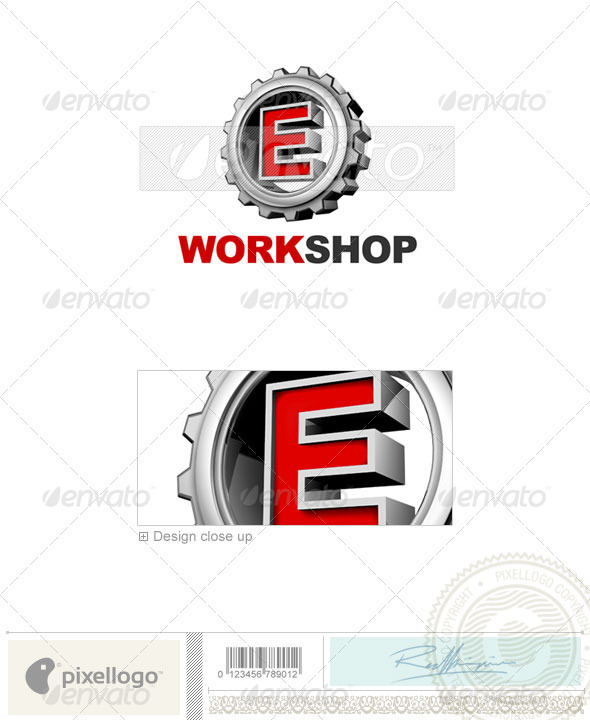 GraphicRiver E Logo 3D-292-E 496847 GraphicRiver E Logo 3D-292-E 496847