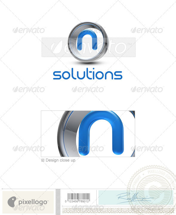 GraphicRiver N Logo 3D-288-N 496998 GraphicRiver N Logo 3D-288-N 496998
