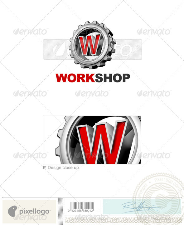 GraphicRiver W Logo 3D-292-W 497093 GraphicRiver W Logo 3D-292-W 497093