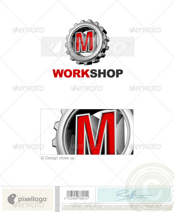 GraphicRiver M Logo 3D-292-M 497115 GraphicRiver M Logo 3D-292-M 497115