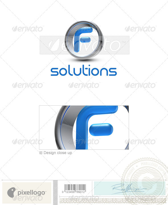 GraphicRiver F Logo 3D-288-F 497161 GraphicRiver F Logo 3D-288-F 497161