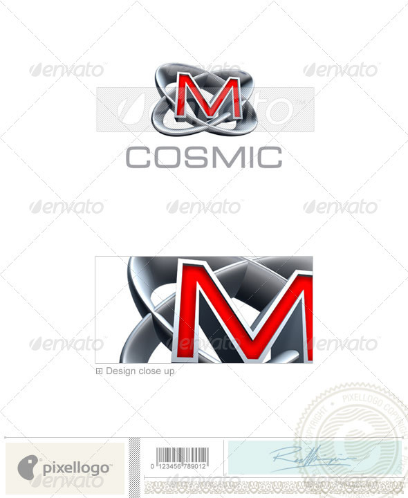 GraphicRiver M Logo 3D-348-M 497235 GraphicRiver M Logo 3D-348-M 497235