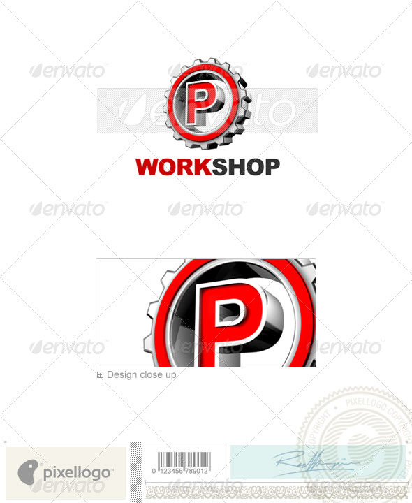 GraphicRiver P Logo 3D-292-P 497265 GraphicRiver P Logo 3D-292-P 497265
