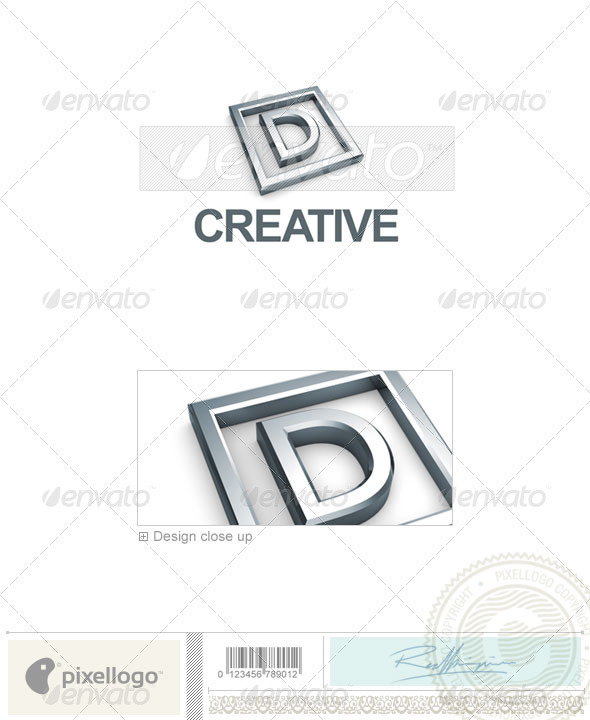 GraphicRiver D Logo 3D-295-D 497322 GraphicRiver D Logo 3D-295-D 497322