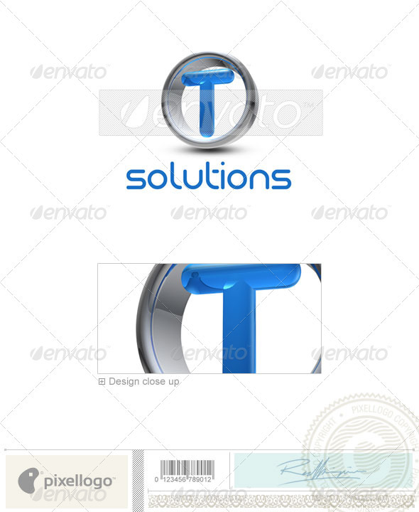 GraphicRiver T Logo 3D-288-T 497369 GraphicRiver T Logo 3D-288-T 497369