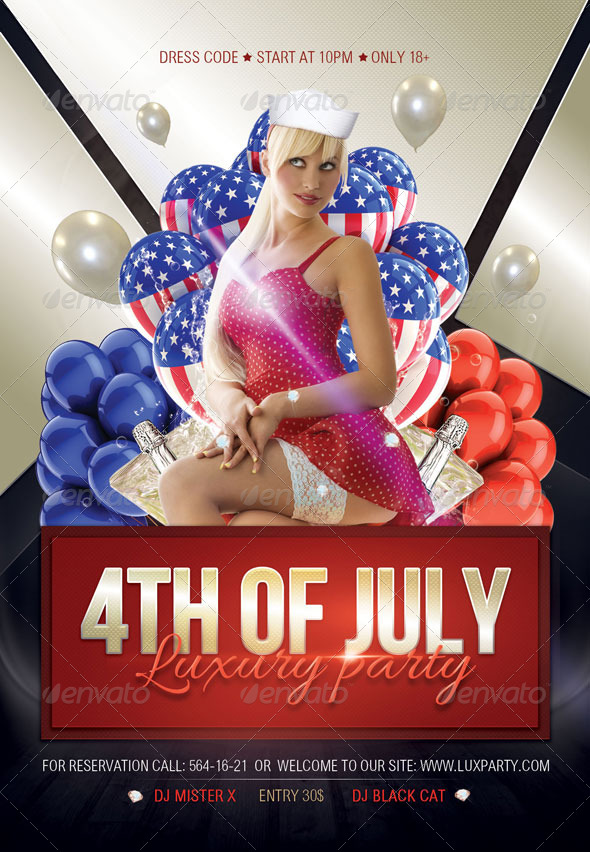 GraphicRiver 4th of July Luxury Party Flyer 4830694 GraphicRiver 4th of July Luxury Party Flyer 4830694
