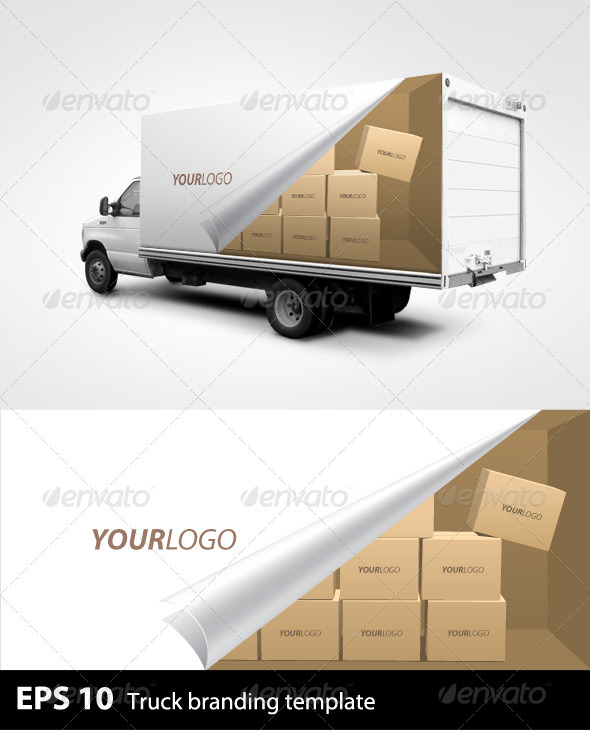 GraphicRiver Truck Branding Template 503411 GraphicRiver Truck Branding Template 503411