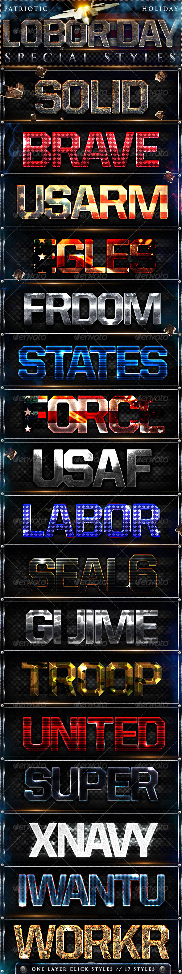 Graphic River Labor Day Photoshop Styles Add-ons - Photoshop Styles Text Effects 507388 Graphic River Labor Day Photoshop Styles Add-ons - Photoshop Styles Text Effects 507388