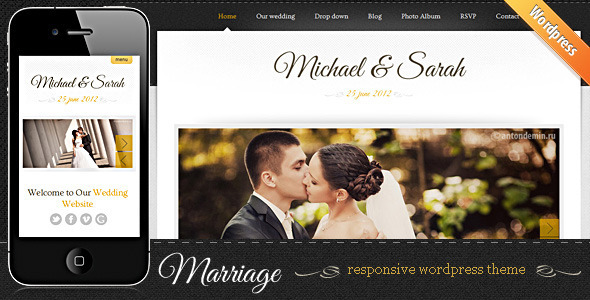 Marriage - Responsive Wedding Wordpress Theme