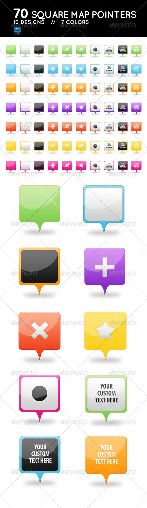 GraphicRiver Set of 70 Glossy Square Web 2.0 Map Pointers 513562 GraphicRiver Set of 70 Glossy Square Web 2.0 Map Pointers 513562