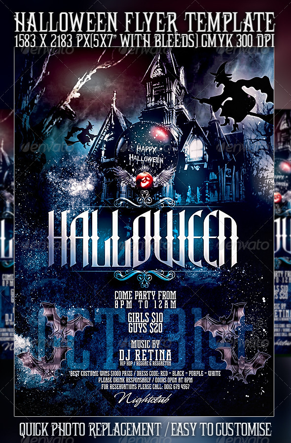 GraphicRiver Halloween Flyer Template 516226 GraphicRiver Halloween Flyer Template 516226