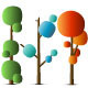 Set of Trees In Three Colors Set of Trees In Three Colors - GraphicRiver Item for Sale