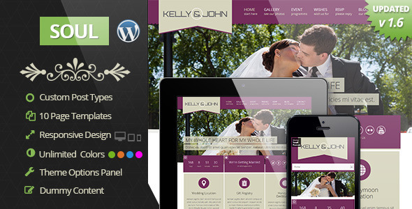 Soul - Responsive WordPress Wedding Theme