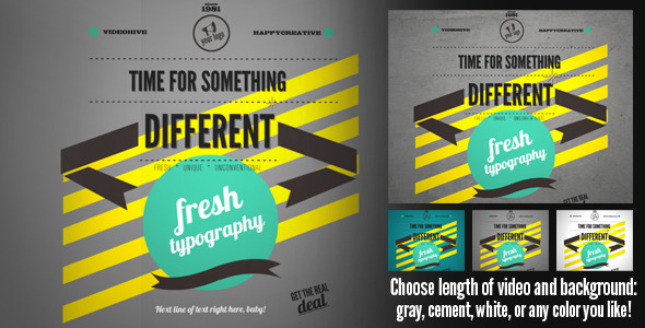 After Effects Project - VideoHive Fresh Typography 520064 After Effects Project - VideoHive Fresh Typography 520064