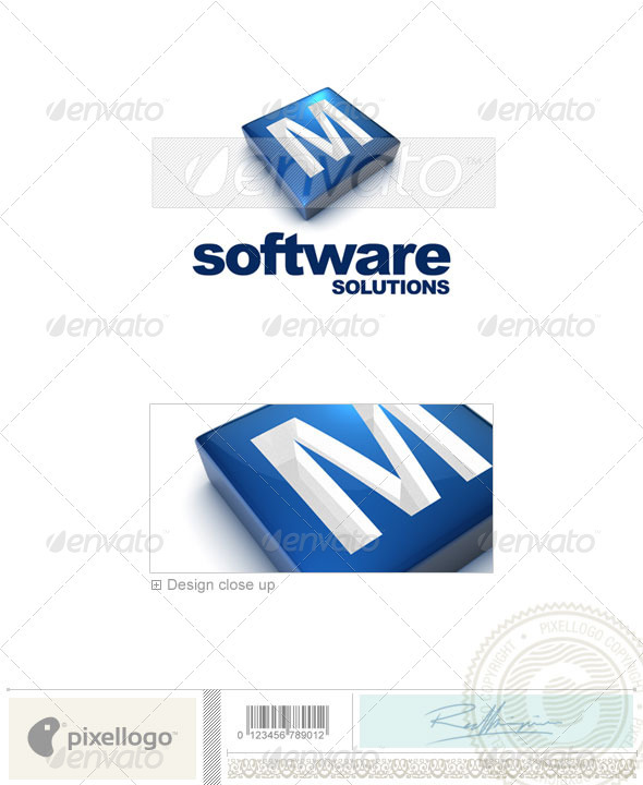 GraphicRiver M Logo 3D-644-M 524521 GraphicRiver M Logo 3D-644-M 524521