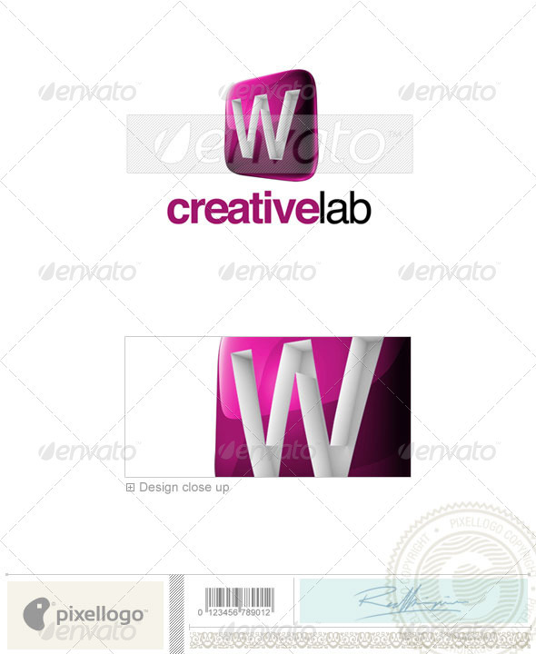 GraphicRiver W Logo 3D-687-W 524728 GraphicRiver W Logo 3D-687-W 524728