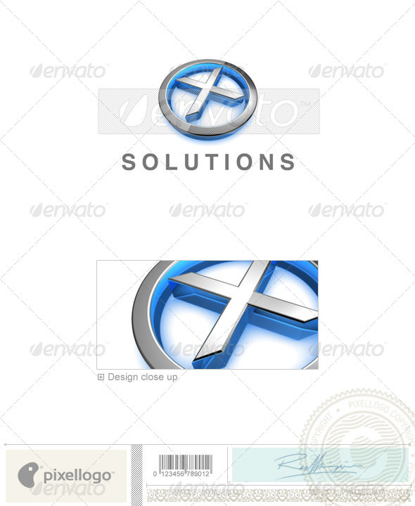 GraphicRiver X Logo 3D-683-X 526455 GraphicRiver X Logo 3D-683-X 526455