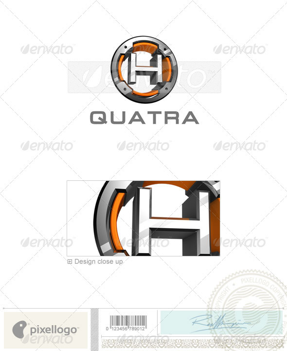 GraphicRiver H Logo 3D-494-H 526471 GraphicRiver H Logo 3D-494-H 526471