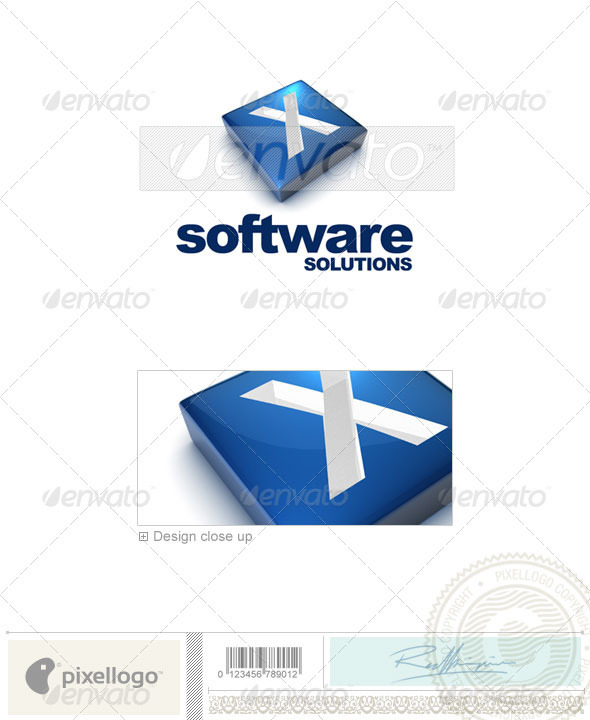 GraphicRiver X Logo 3D-644-X 526683 GraphicRiver X Logo 3D-644-X 526683