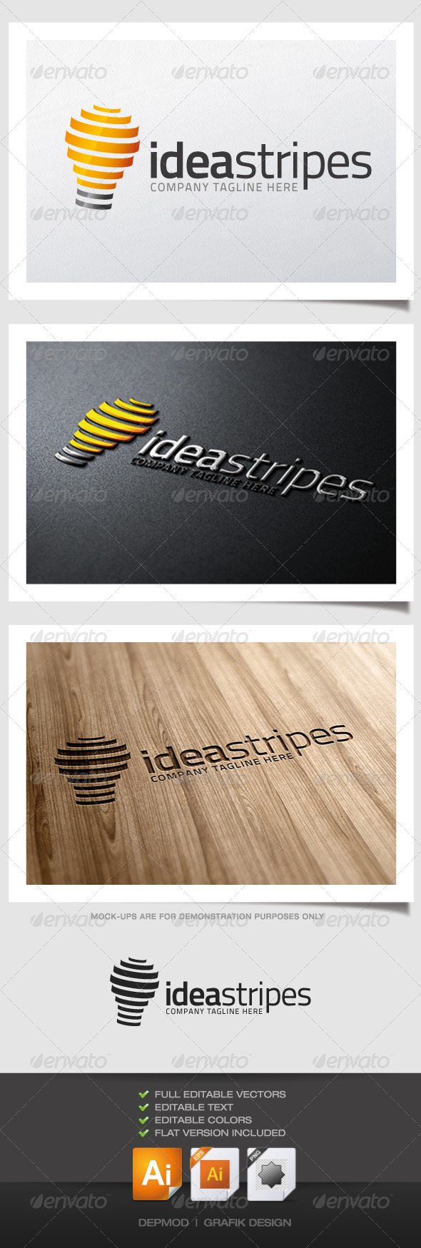 GraphicRiver Idea Stripes Logo 5140143