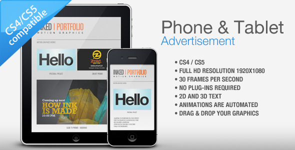 After Effects Project - VideoHive Phone Tablet Advertisement 476973 After Effects Project - VideoHive Phone Tablet Advertisement 476973