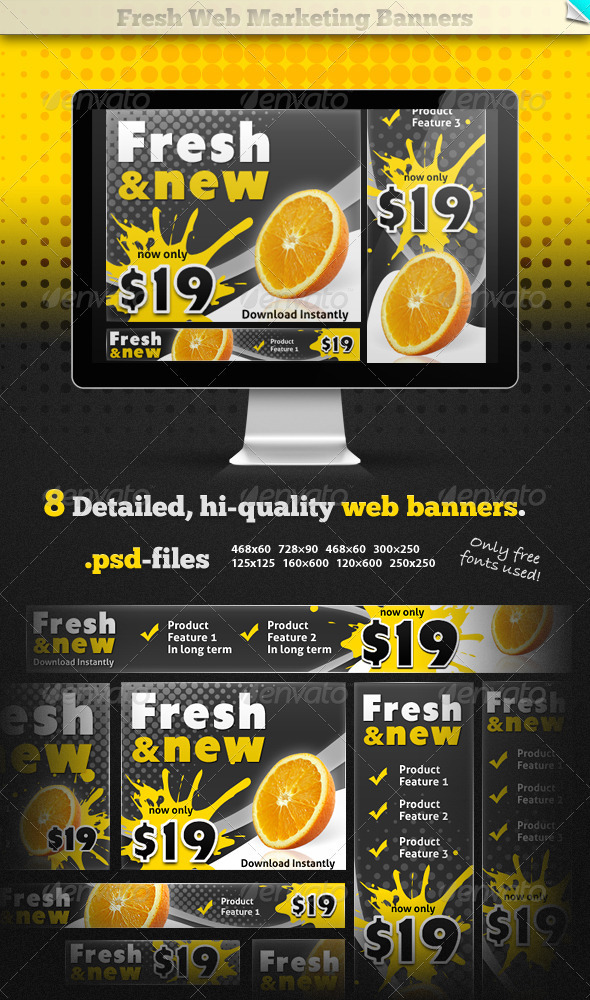 GraphicRiver Fresh Web Marketing Banners 535647 GraphicRiver Fresh Web Marketing Banners 535647