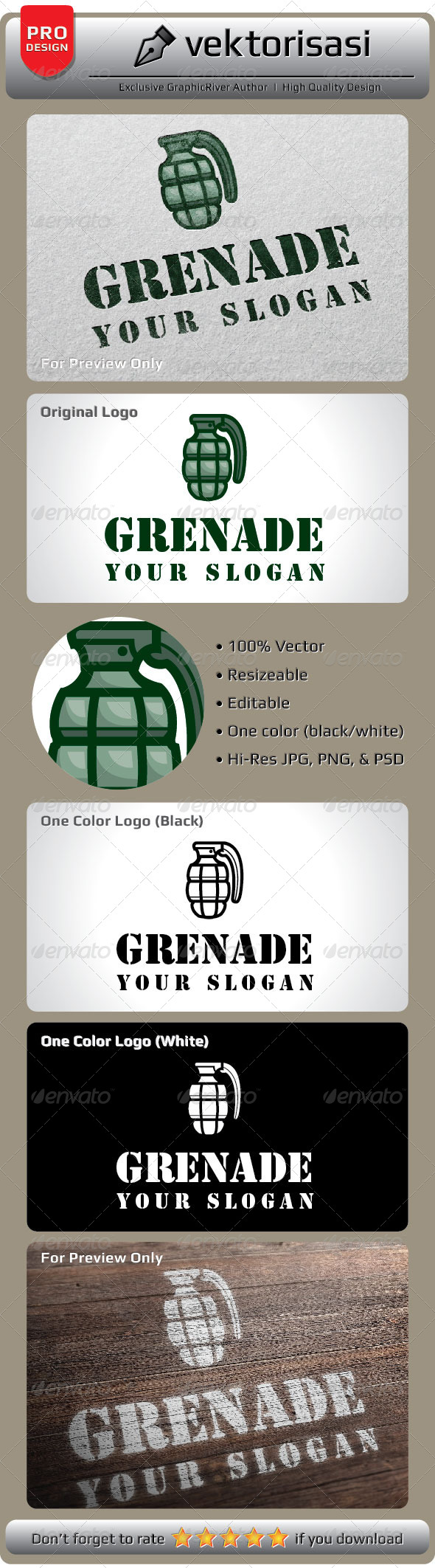GraphicRiver Grenade Logo 5238165